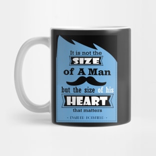 The size of his heart that matters  Evander Holyfield Quotes Mug